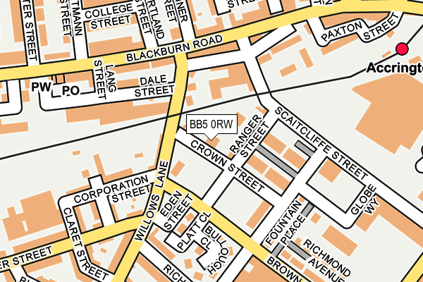 BB5 0RW map - OS OpenMap – Local (Ordnance Survey)
