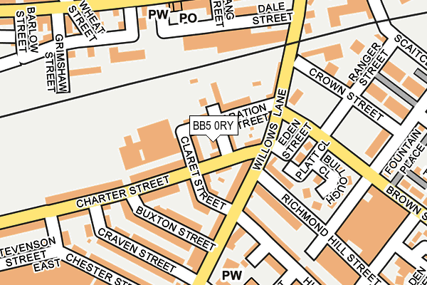 BB5 0RY map - OS OpenMap – Local (Ordnance Survey)