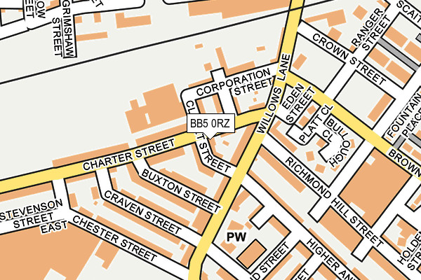 BB5 0RZ map - OS OpenMap – Local (Ordnance Survey)