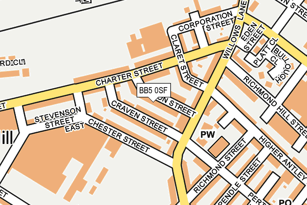 BB5 0SF map - OS OpenMap – Local (Ordnance Survey)