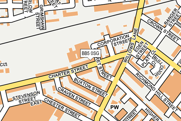 Map of AROMA TAKEAWAY GOLBORNE LTD at local scale