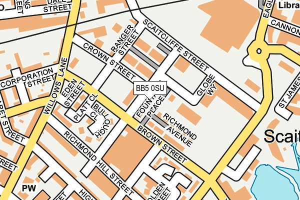 BB5 0SU map - OS OpenMap – Local (Ordnance Survey)