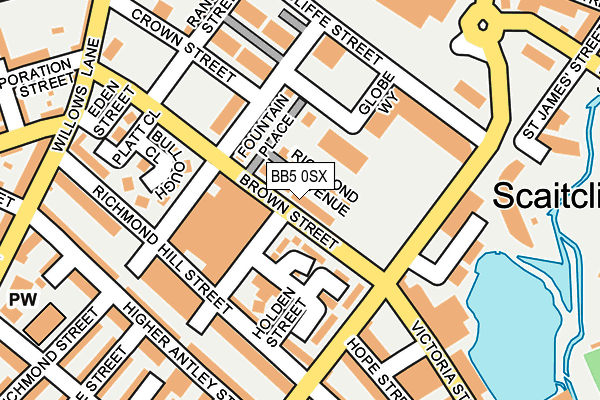 BB5 0SX map - OS OpenMap – Local (Ordnance Survey)