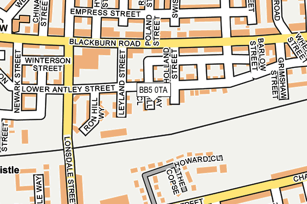 BB5 0TA map - OS OpenMap – Local (Ordnance Survey)