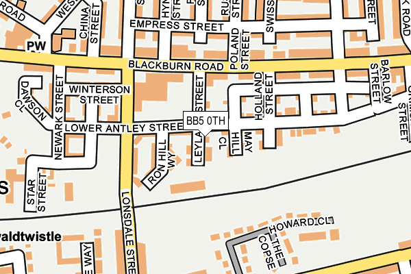 BB5 0TH map - OS OpenMap – Local (Ordnance Survey)