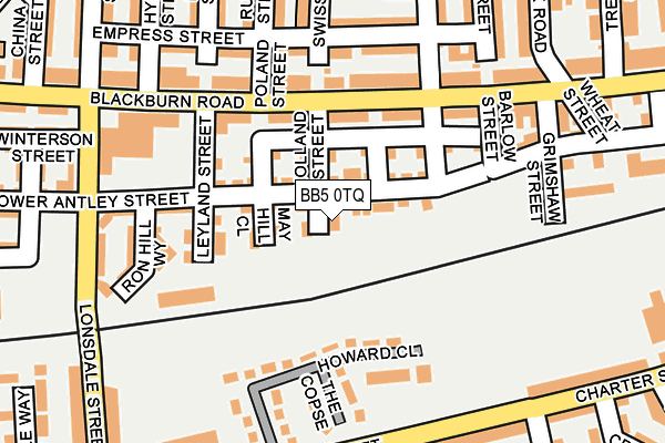 BB5 0TQ map - OS OpenMap – Local (Ordnance Survey)