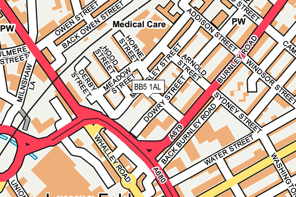 BB5 1AL map - OS OpenMap – Local (Ordnance Survey)