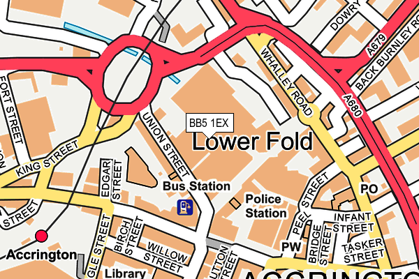 BB5 1EX map - OS OpenMap – Local (Ordnance Survey)