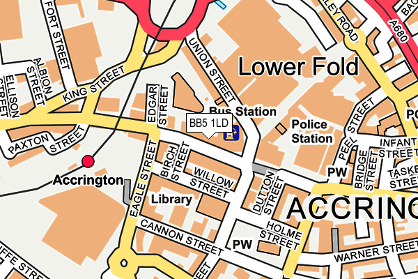 BB5 1LD map - OS OpenMap – Local (Ordnance Survey)