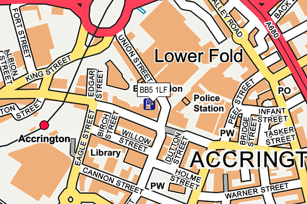 BB5 1LF map - OS OpenMap – Local (Ordnance Survey)