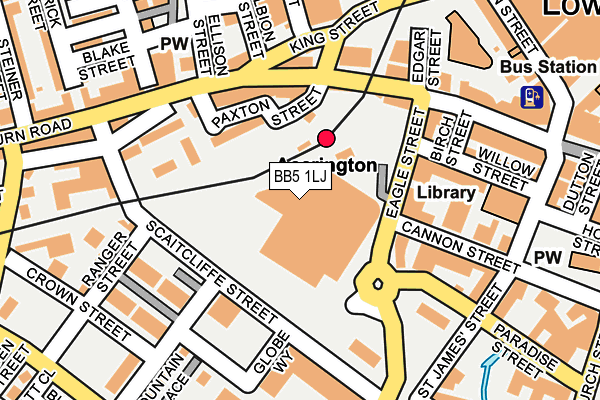 BB5 1LJ map - OS OpenMap – Local (Ordnance Survey)