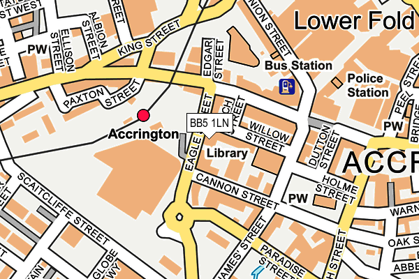BB5 1LN map - OS OpenMap – Local (Ordnance Survey)