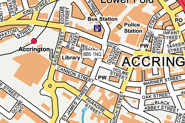 BB5 1NQ map - OS OpenMap – Local (Ordnance Survey)