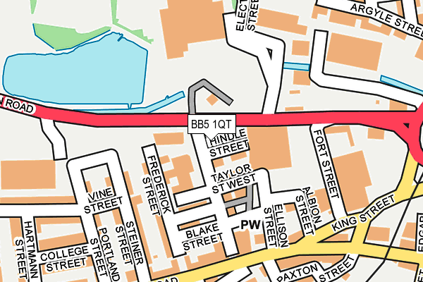 BB5 1QT map - OS OpenMap – Local (Ordnance Survey)