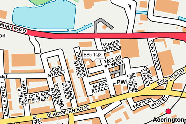 BB5 1QX map - OS OpenMap – Local (Ordnance Survey)