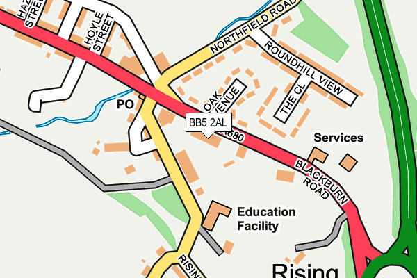 BB5 2AL map - OS OpenMap – Local (Ordnance Survey)