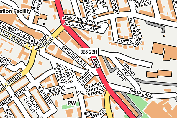 BB5 2BH map - OS OpenMap – Local (Ordnance Survey)