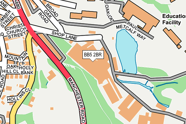 BB5 2BR map - OS OpenMap – Local (Ordnance Survey)