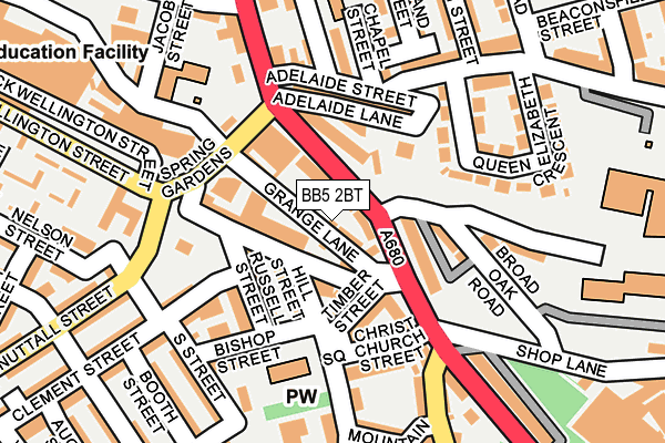 BB5 2BT map - OS OpenMap – Local (Ordnance Survey)