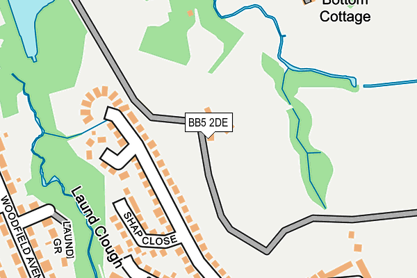 BB5 2DE map - OS OpenMap – Local (Ordnance Survey)