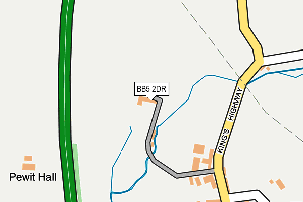 BB5 2DR map - OS OpenMap – Local (Ordnance Survey)