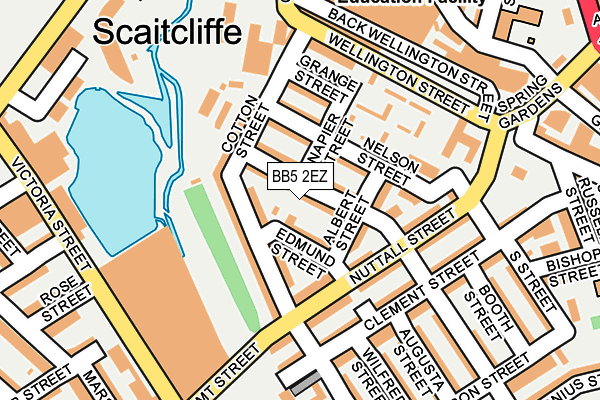 BB5 2EZ map - OS OpenMap – Local (Ordnance Survey)