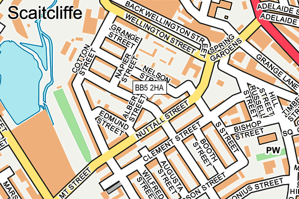 BB5 2HA map - OS OpenMap – Local (Ordnance Survey)
