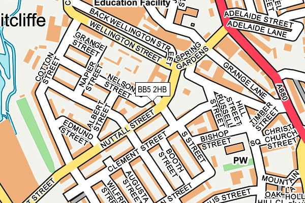 BB5 2HB map - OS OpenMap – Local (Ordnance Survey)