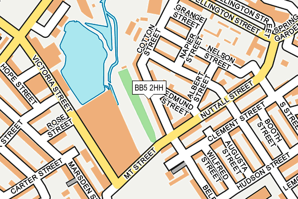 BB5 2HH map - OS OpenMap – Local (Ordnance Survey)