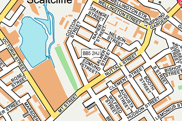 BB5 2HJ map - OS OpenMap – Local (Ordnance Survey)