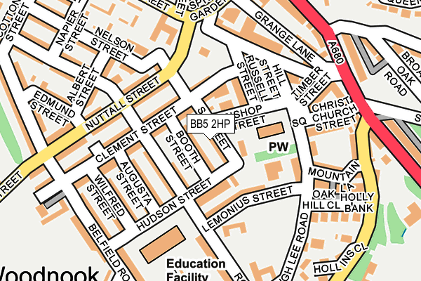 BB5 2HP map - OS OpenMap – Local (Ordnance Survey)