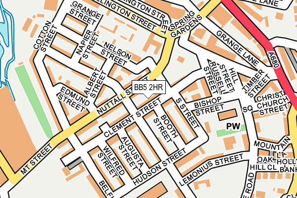 BB5 2HR map - OS OpenMap – Local (Ordnance Survey)