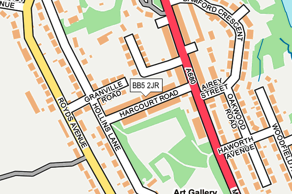 BB5 2JR map - OS OpenMap – Local (Ordnance Survey)