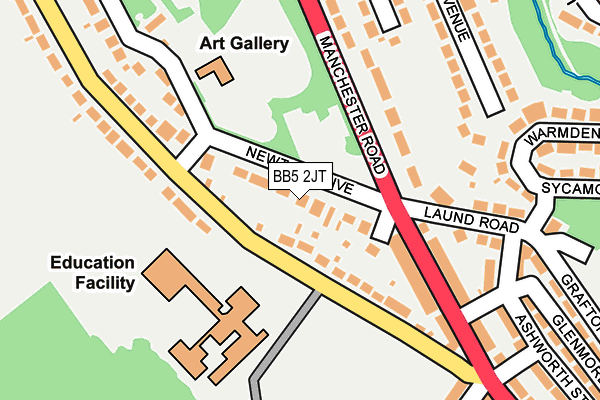 BB5 2JT map - OS OpenMap – Local (Ordnance Survey)