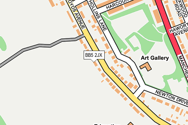 BB5 2JX map - OS OpenMap – Local (Ordnance Survey)