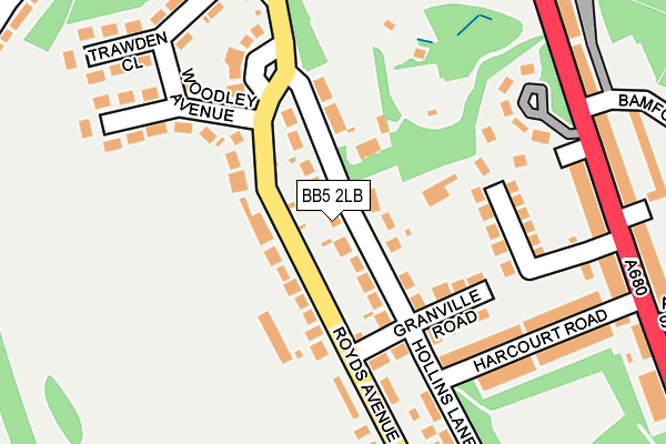BB5 2LB map - OS OpenMap – Local (Ordnance Survey)