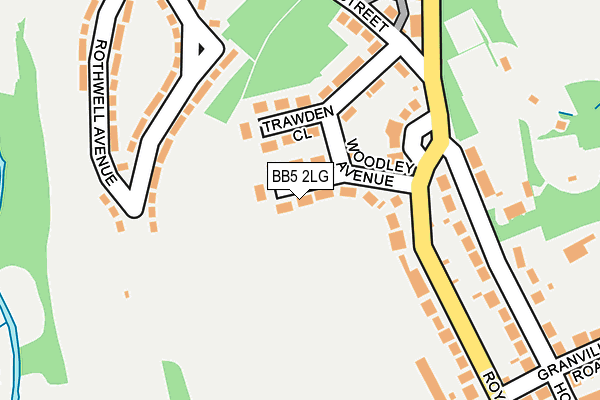 BB5 2LG map - OS OpenMap – Local (Ordnance Survey)