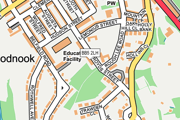 BB5 2LH map - OS OpenMap – Local (Ordnance Survey)