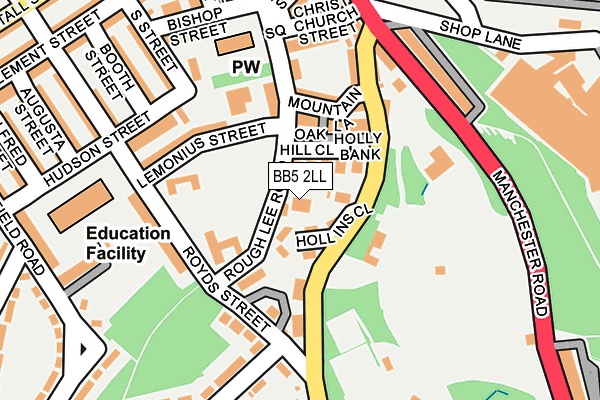 BB5 2LL map - OS OpenMap – Local (Ordnance Survey)