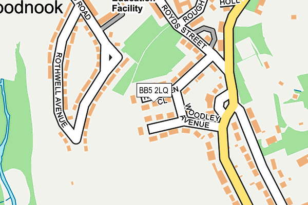 BB5 2LQ map - OS OpenMap – Local (Ordnance Survey)