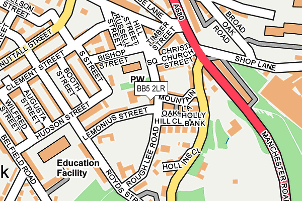 BB5 2LR map - OS OpenMap – Local (Ordnance Survey)