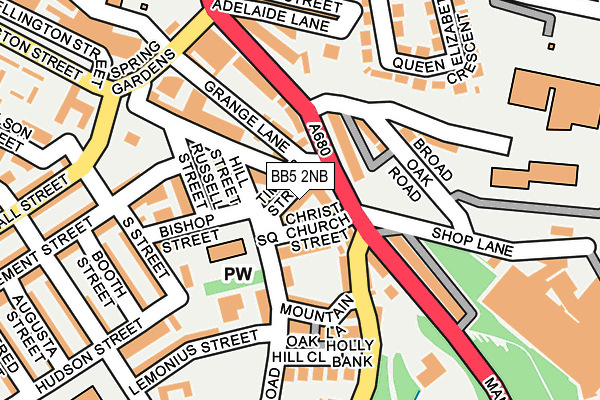 BB5 2NB map - OS OpenMap – Local (Ordnance Survey)