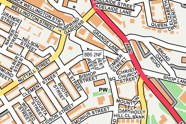 BB5 2NF map - OS OpenMap – Local (Ordnance Survey)