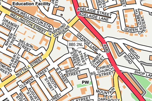 BB5 2NL map - OS OpenMap – Local (Ordnance Survey)