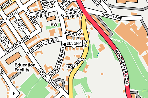 BB5 2NP map - OS OpenMap – Local (Ordnance Survey)