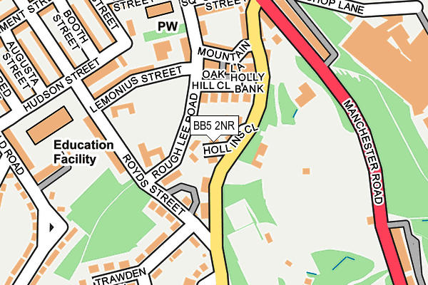 BB5 2NR map - OS OpenMap – Local (Ordnance Survey)