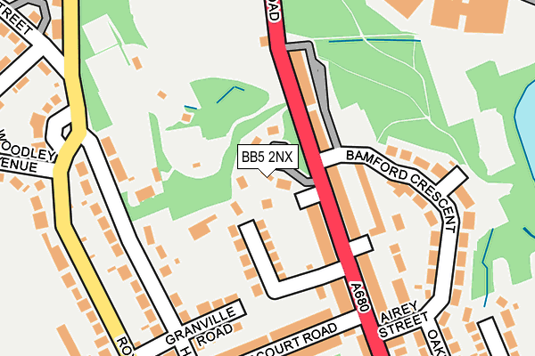 BB5 2NX map - OS OpenMap – Local (Ordnance Survey)