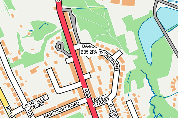 BB5 2PA map - OS OpenMap – Local (Ordnance Survey)