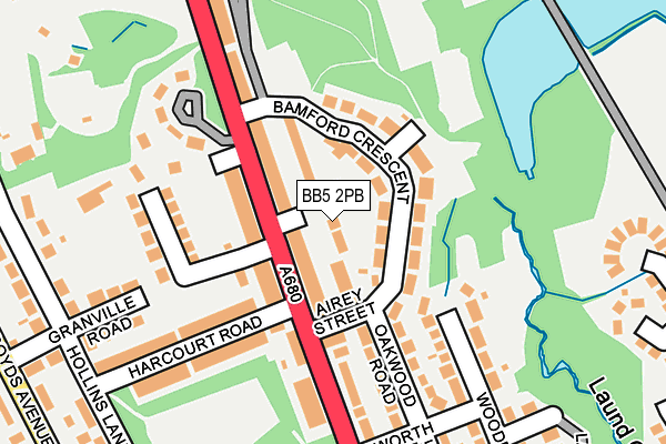 BB5 2PB map - OS OpenMap – Local (Ordnance Survey)