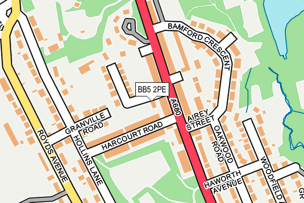 BB5 2PE map - OS OpenMap – Local (Ordnance Survey)